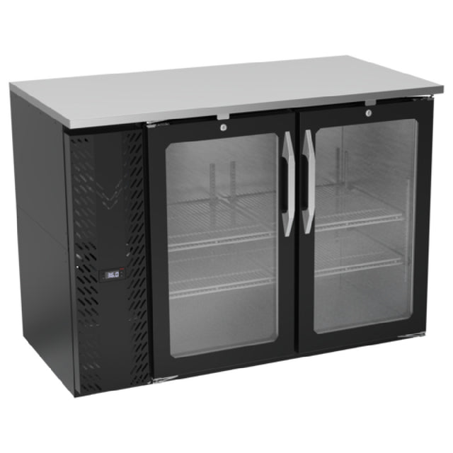 Victory VBBN48HC-FG-B - Back Bar Refrigerator, Food Rated, Two-section