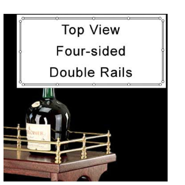 Forbes Industries 6037 Gallery Rails 4-sided Double Rails Brass