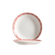 CAC China 105-16C Red Gate Plate 10" Dia. X 1-1/4"H Round