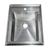 Winholt WS-DIS-ME-109.5KT Drop-in Sink One Compartment 16 Gauge Stainless Steel