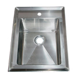 Winholt WS-DIS-ME-1621DP14KT Drop-in Sink One Compartment 16 Gauge Stainless Steel