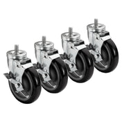 Krowne 28-141S Krowne Threaded Stem Caster Swivel With Brake 5" Diameter