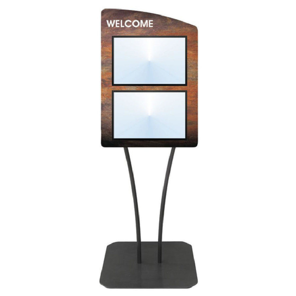 Hubert 58987 - Menu Board, 2-pocket, Floor Stand