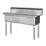 Blue Air BS3-24-14/N - Sink, 3-compartments, No Drainboard