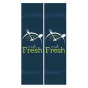 Hubert 50345 - Expressly Hubert® "Made Fresh" Food Signage Set, (2) Panels, Compatible With The Hubert® Breakfast In The Classroom Cart