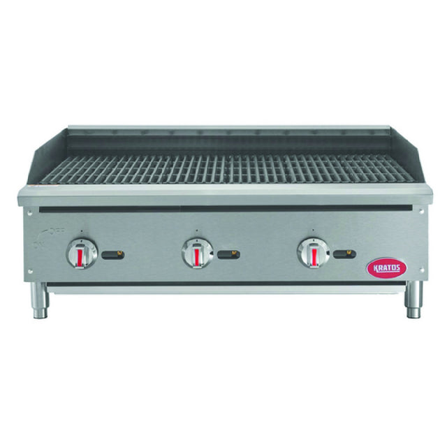 Hubert 29Y-002 - Kratos® Commercial Gas Radiant Charbroiler, 36"W X 29-1/2"D X 15-1/4"H