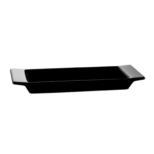 CAC China F-2S-BLK Fortune Tray 8-4/5"L X 3-1/2"W X 3/4"H Rectangular