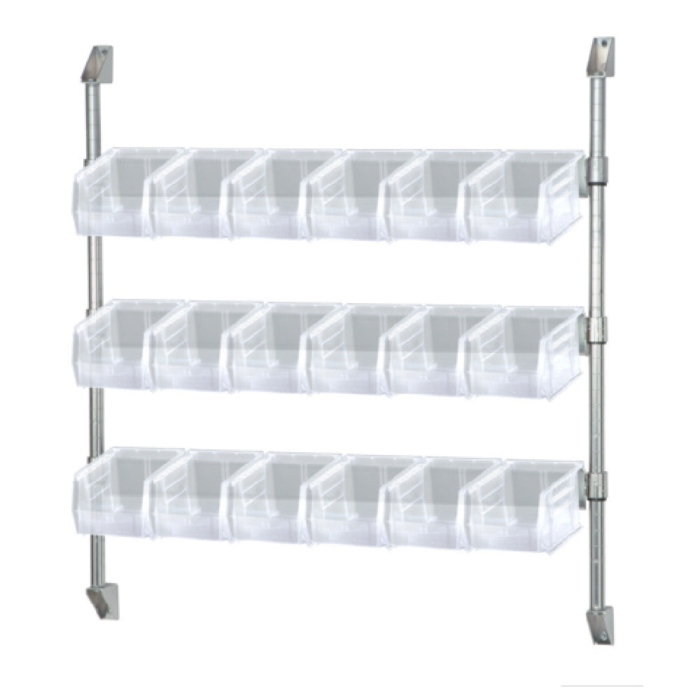 Quantum CAN-34-36BH-230CL Cantilever Bin Holder Post Wall Mount 36"W X 10-7/8"D X 34"H