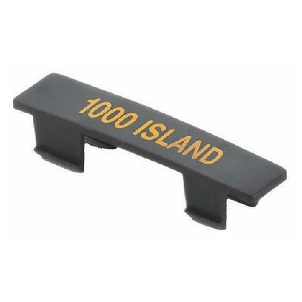 TableCraft Products CN488 - Name Tag, "1000 Island", Black With Orange Print