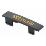 TableCraft Products CN488 - Name Tag, "1000 Island", Black With Orange Print