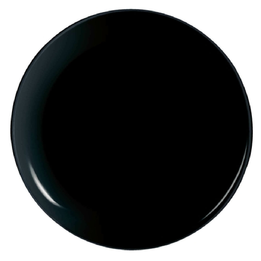 Arc Cardinal P1139 Arcoroc Evolutions Black Pizza Plate (D:12.5'') Fluorosilicate Opal Glass