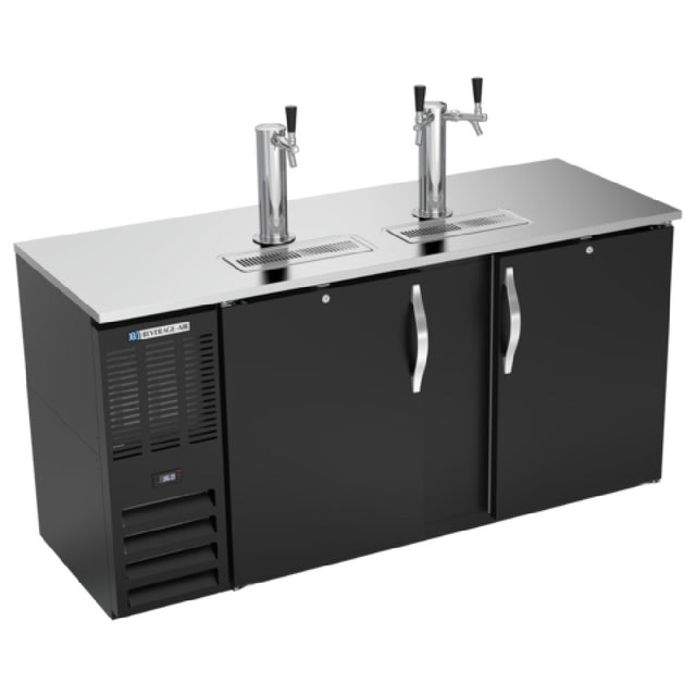 Beverage Air DDN68HC-B - Draft Beer Cooler, 68"W X 26-3/8"D X 49-5/16"H, 21.984 Cu. Ft.