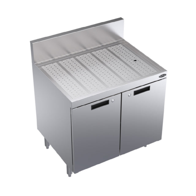 Krowne KR24-SD30 Royal Series Underbar Drainboard With Cabinet Base & (2) Locking Hinged Doors