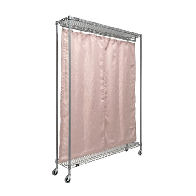 Quantum WRC74-1260GY-2PC Mobile Privacy Partition 60"W X 12"D X 78"H Includes Curtain
