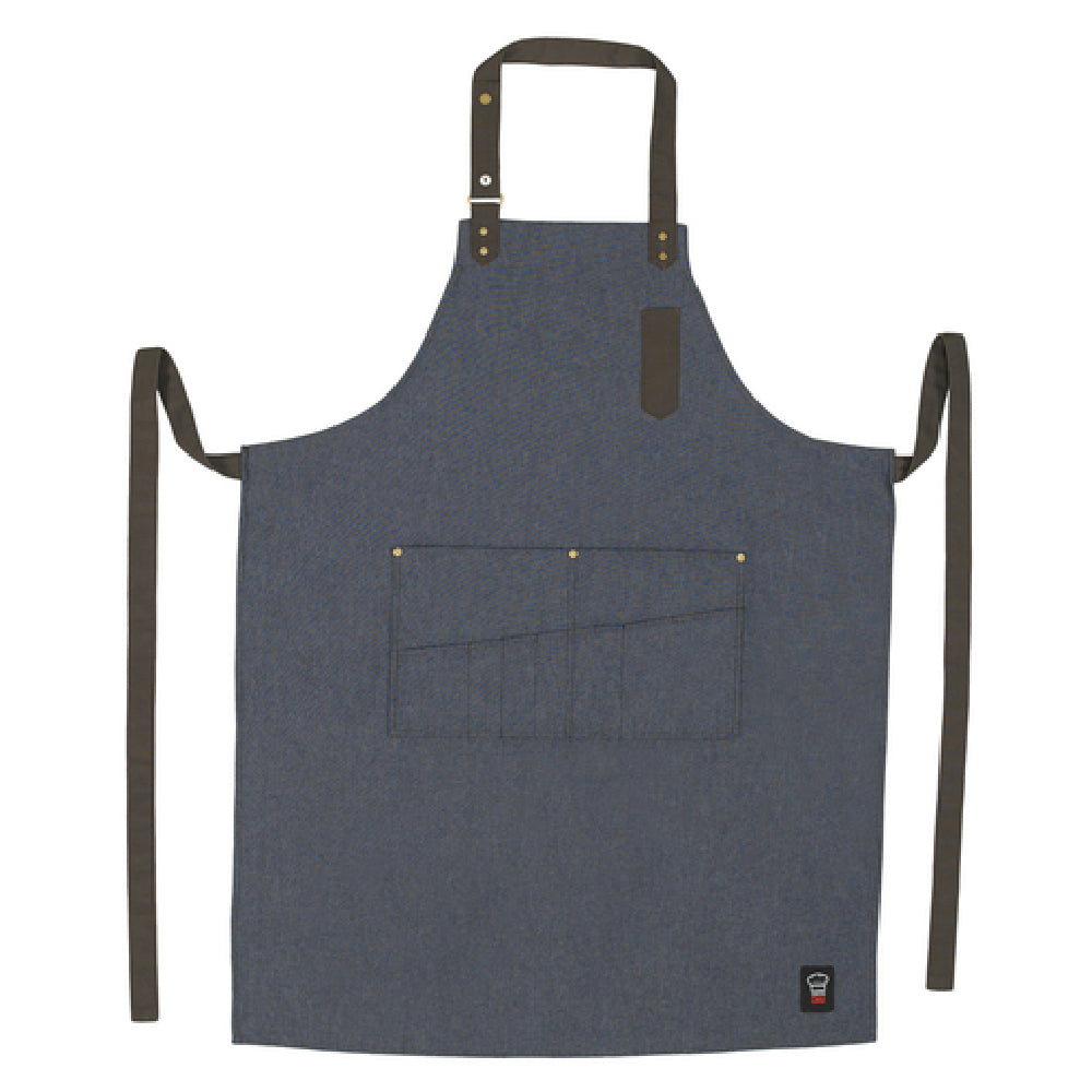 Winco BA-3327B Bib Apron 33-1/2"L X 27"W Full-length