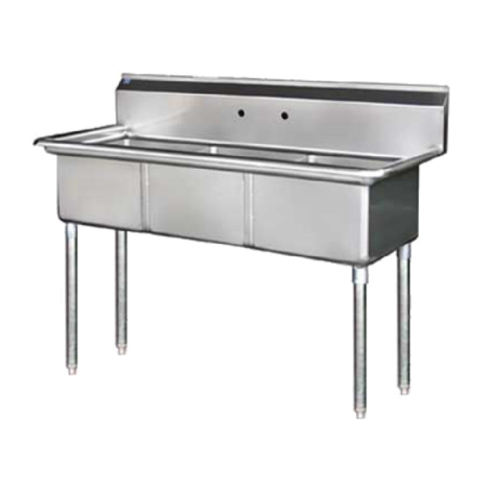 Blue Air BS3-18-12/N - Sink, 3-compartments, No Drainboard