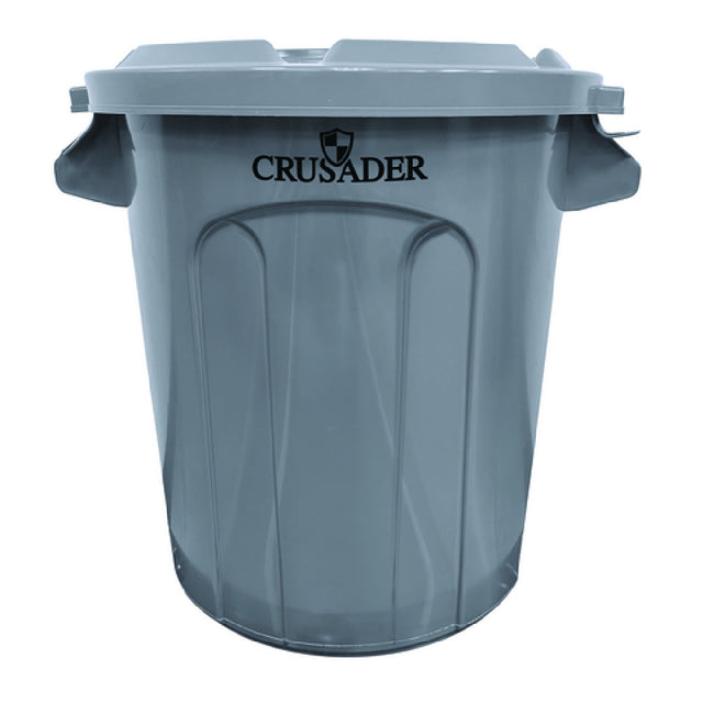 Quantum CTC-10_RED - Crusader Round Heavy-duty Utility Container, 10 Gallon, 15-3/5" Dia. X 17-3/10" H