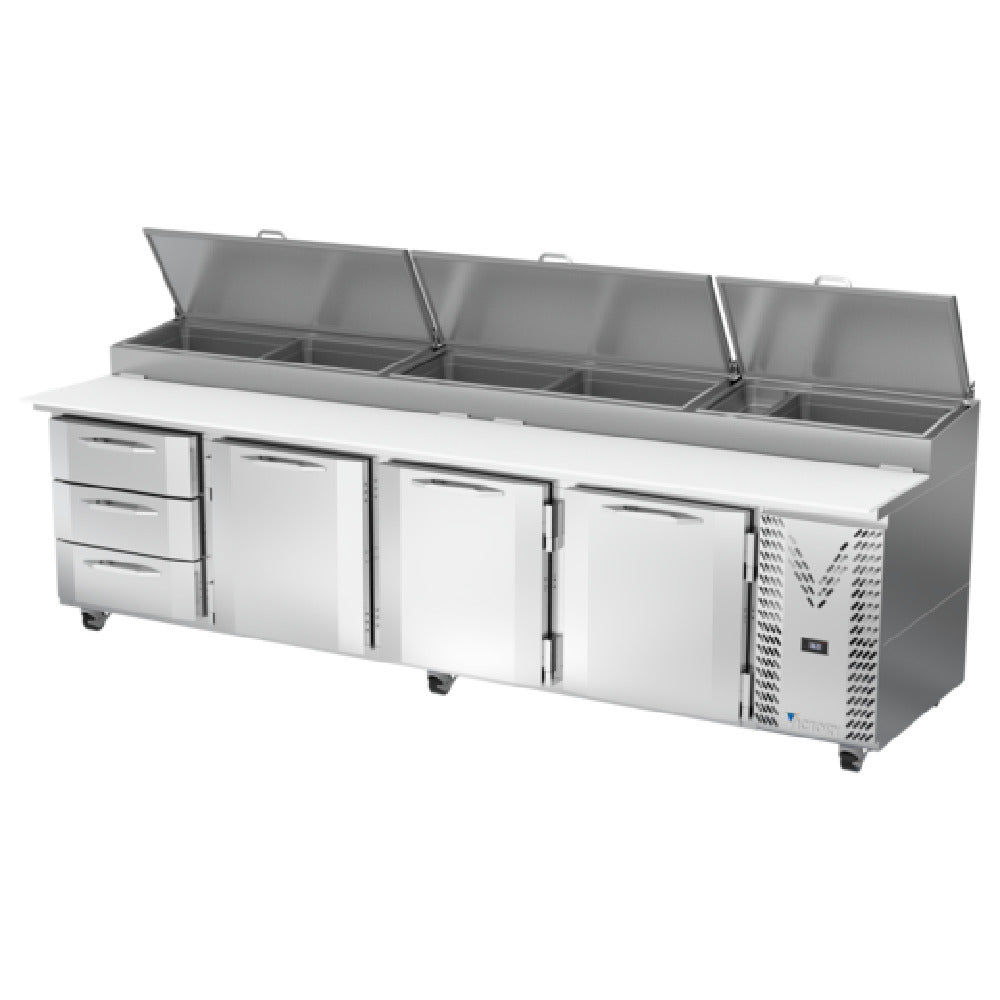 Victory VPPD119HC-3 Pizza Prep Table Powered By V-Core™ Four-section