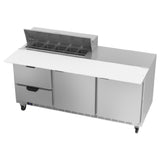 Beverage Air SPED72HC-10C-2 Sandwich Top Refrigerated Counter Three-section 72"W