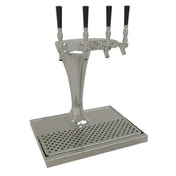 Glastender CBT-4-MF Cobra Draft Dispensing Tower Countertop (4) Stainless Steel Faucets (handles Not Included)
