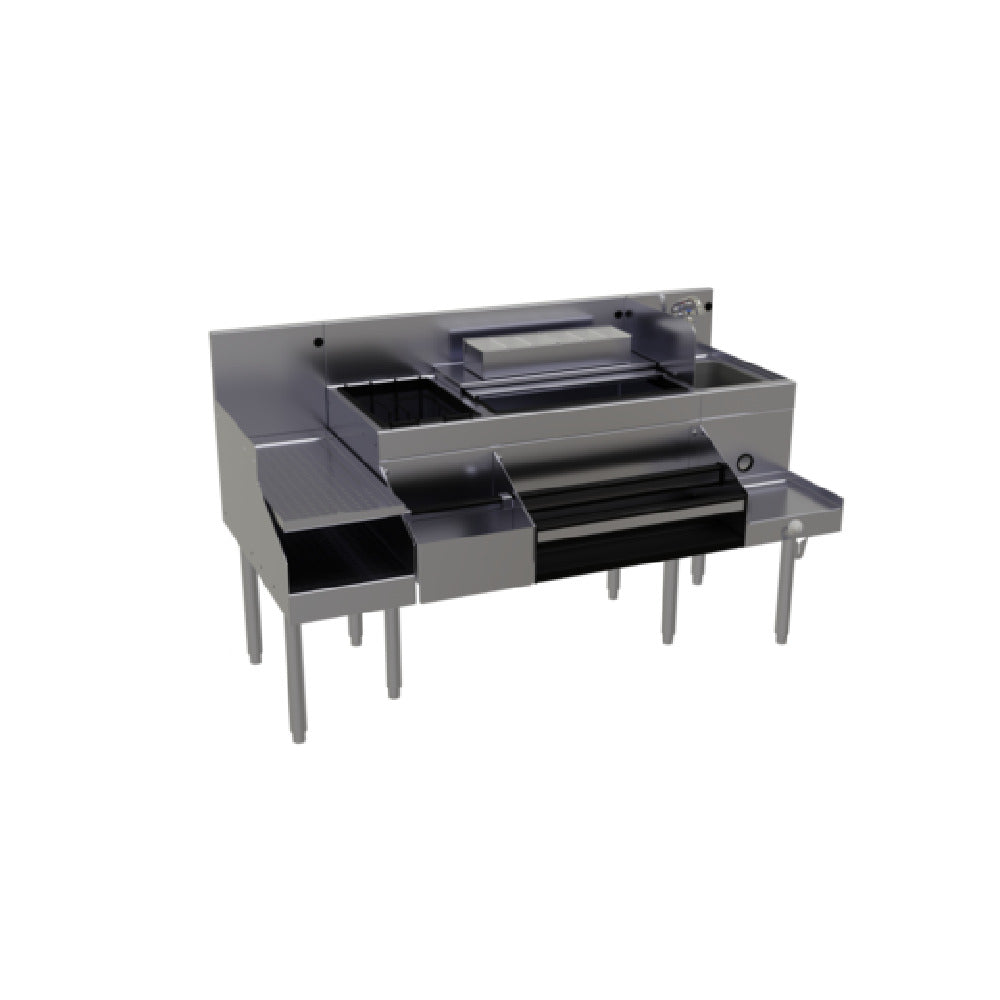 Glastender ALL-60B-CP10 All-In-One Underbar Ice Bin/Cocktail Station Blender Station