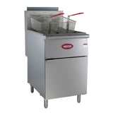 Hubert 16929 - Kratos® Floor Fryer, 21"W X 34 3/10"D X 45 1/2"H, 70-100 Lb. Oil Capacity