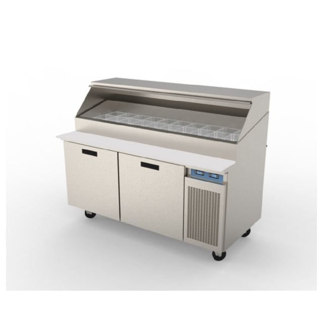 Randell 8268W-290 Refrigerated Raised Rail Prep Table Two-section 68" W