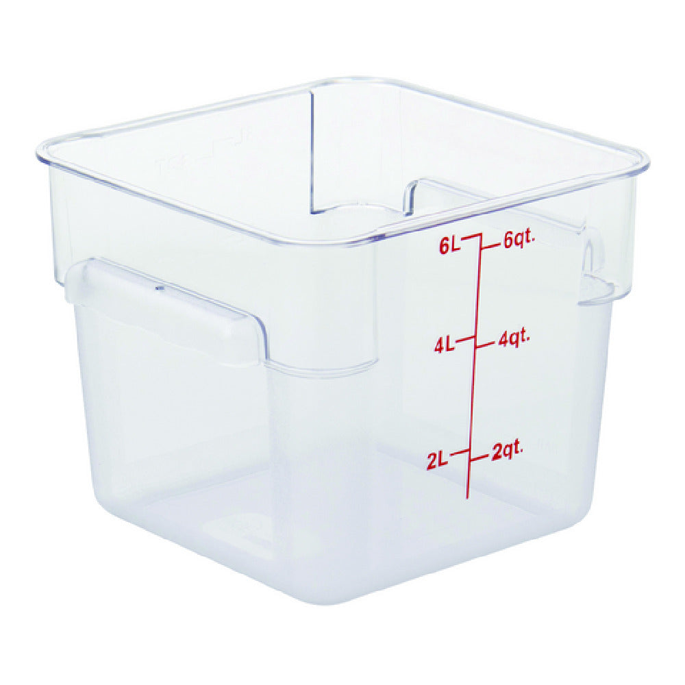 Hubert 52848 - Hubert® Food Storage Container, 7-13/100"L X 7-13/100"W X 7-29/100"H