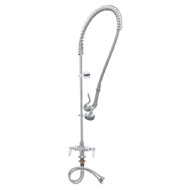 T&S Brass B-0113-BT EasyInstall Pre-Rinse Unit Spring Action Gooseneck & Hole Base Faucet