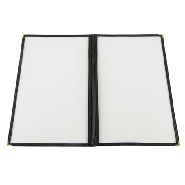 CAC China MCP2-914BK Menu Cover 2-pocket 8-1/2" X 14"