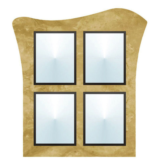 Hubert 69460 - Menu Board, 4-pocket, Wall-mount