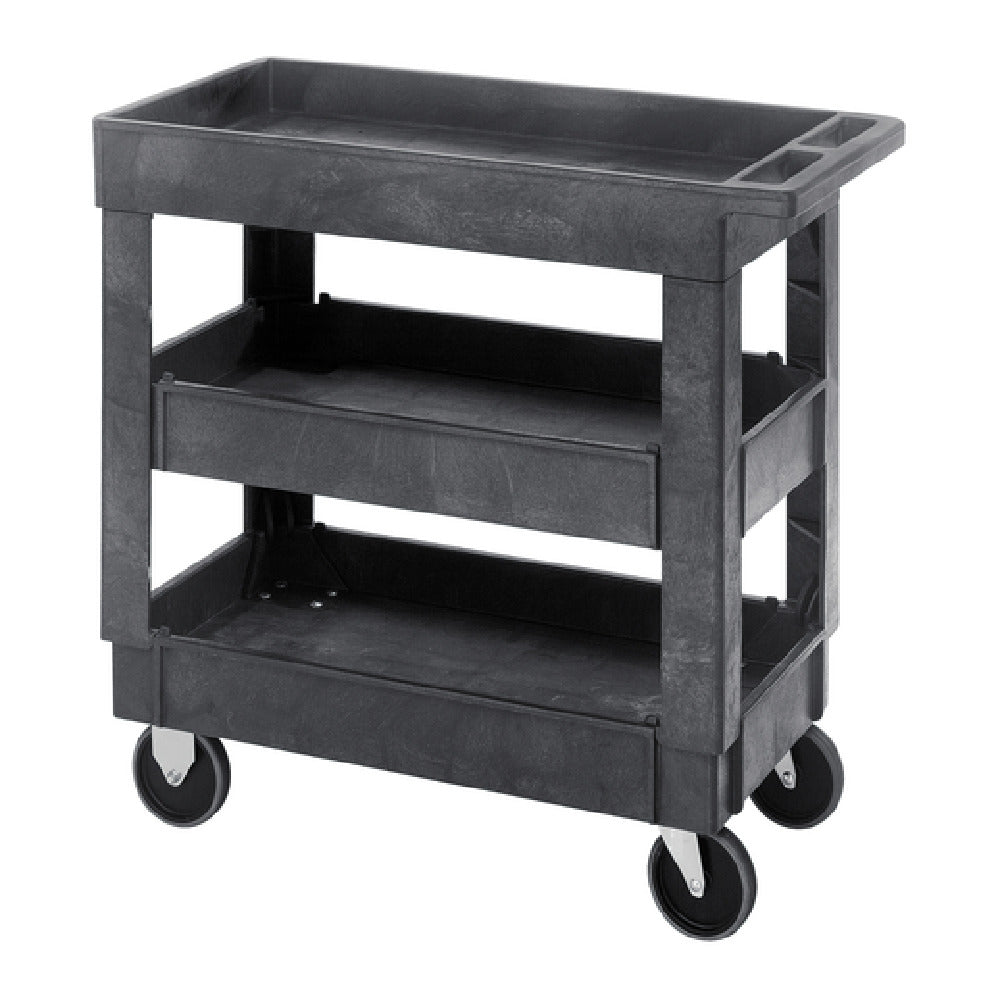 Quantum PC3518-33-3 Utility Cart (3) Shelves 34-1/4"W X 17-1/2"D X 32-1/2"H