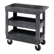 Quantum PC3518-33-3 Utility Cart (3) Shelves 34-1/4"W X 17-1/2"D X 32-1/2"H