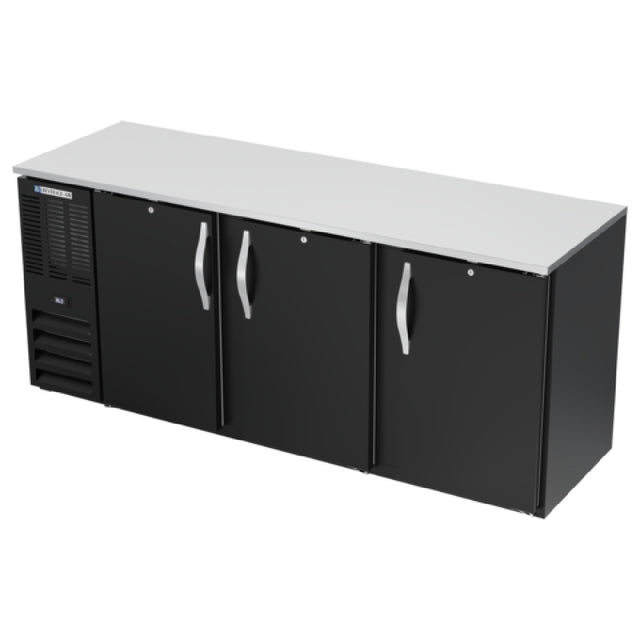 Beverage Air BBN78HC-F-B - Refrigerated Food Rated Back Bar Storage Cabinet, Three-section
