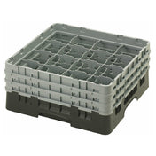 Cambro 16S638110 Camrack® Glass Rack With (3) Soft Gray Extenders Full Size