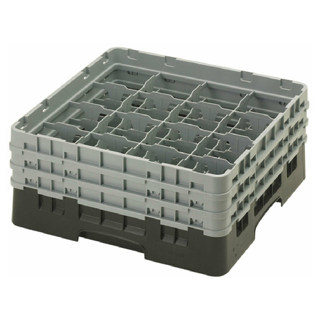 Cambro 16S638110 Camrack® Glass Rack With (3) Soft Gray Extenders Full Size