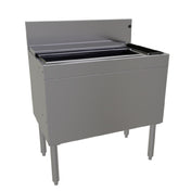 Glastender CBA-30R3-CP10-ED Extra Deep Underbar Ice Bin/Cocktail Unit With Bottle Well Storage