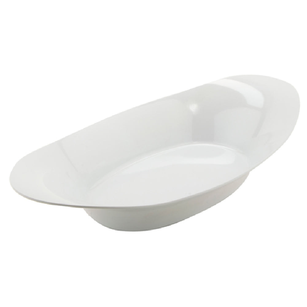 GET Enterprises OVB-96-W Oval Acclaim Display Bowl 3 Qt. 18-1/4" X 9-3/5" X 3"