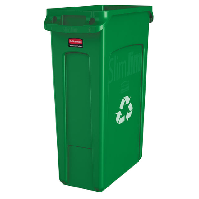 Rubbermaid FG354007GRN Slim Jim® Station Recycling Container 23 Gallon 22"W X 11"D X 30"H