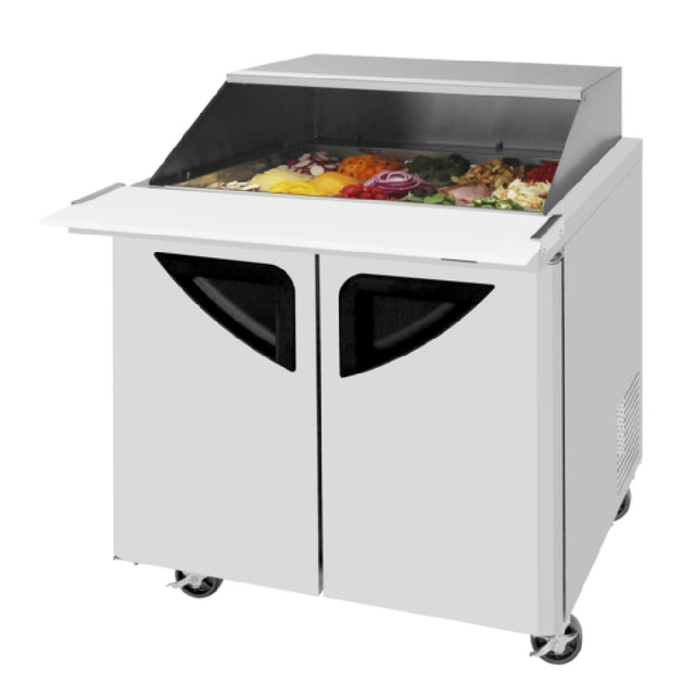 Turbo Air TST-36SD-15-N-SL Super Deluxe Sandwich/Salad Mega Top Unit With Slide-Back Lid