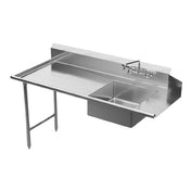 Winholt SDT-16-L-120L Landed Soiled Dish Table Left To Right 20"W X 20"D X 8"H"D Pre-rinse Bowl