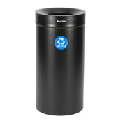 Alpine Industries ALP475-27-BLK-R Recycling Can 27 Gallon Stainless Steel