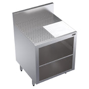 Krowne KR24-GSB4 Royal Series Underbar Glass Rack Storage Unit 24"W X 24"D Flat Top With Removable Perforated Inserts
