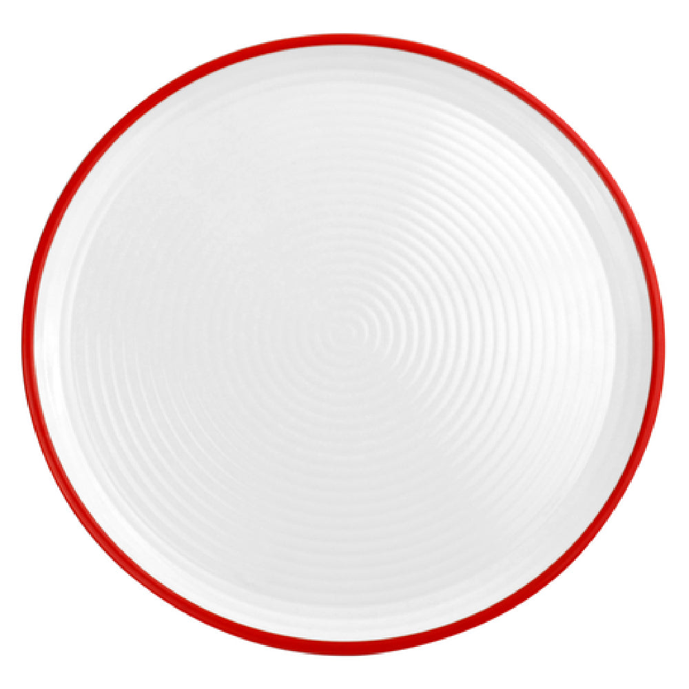 BauscherHepp T3225R Ripple Pizza Plate 12-1/4" Dia. Round With Geometric Circular Ripple Pattern