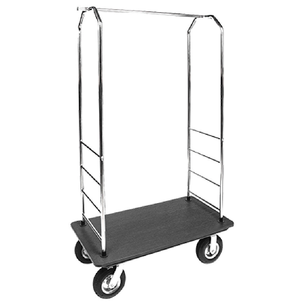 Central Specialties 2099PLS-010 Easy-Mover™ Bellman's Cart 42"W X 22"D X 73"H 1" Stainless Steel Frame