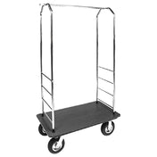 Central Specialties 2099PLS-010 Easy-Mover™ Bellman's Cart 42"W X 22"D X 73"H 1" Stainless Steel Frame