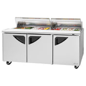 Turbo Air TST-72SD-N-CL Super Deluxe Sandwich/Salad Unit With Clear Lid Three-section