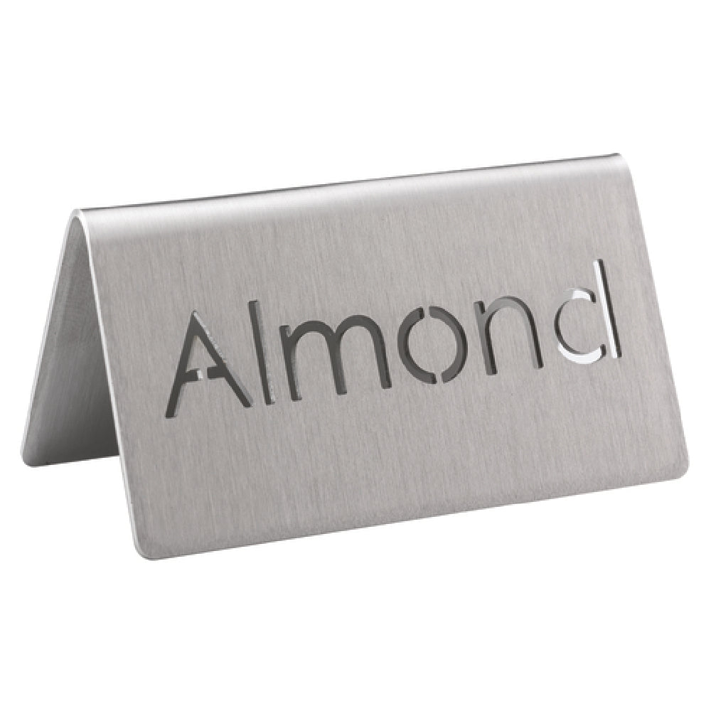 Service Ideas 1C-BF-ALMOND-MOD Beverage ID Tent "Almond" 1-1/2"H X 3"W