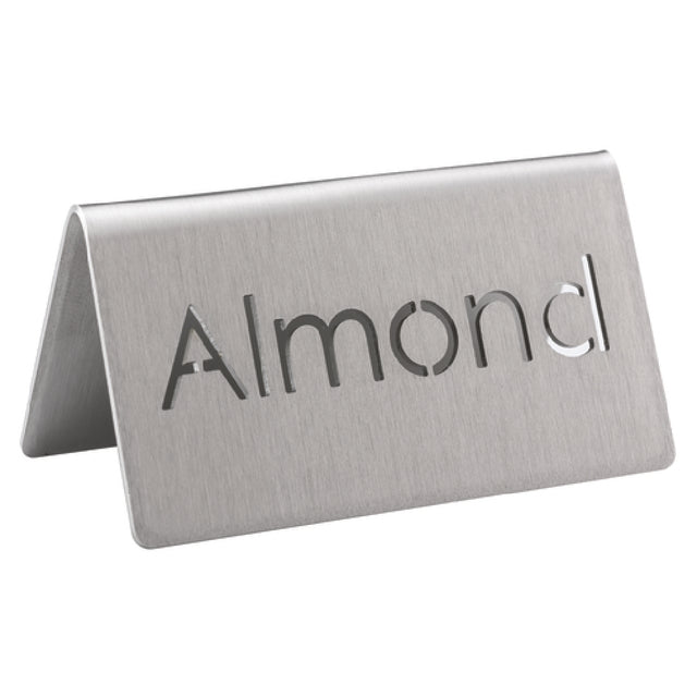 Service Ideas 1C-BF-ALMOND-MOD Beverage ID Tent "Almond" 1-1/2"H X 3"W