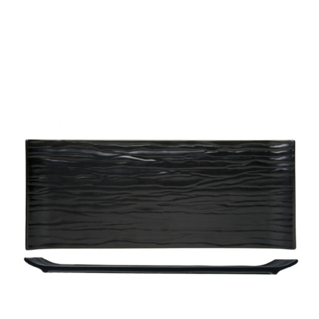 Fortessa STN.3200.38 Noir Tray 15" (38cm) Black Matte Slate Texture